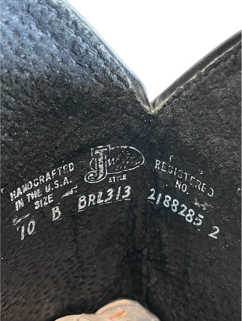 Justin Boots Womens Sz 10B Western Square Toe Black and white Bent Rail 3182.27 - Picture 8 of 8